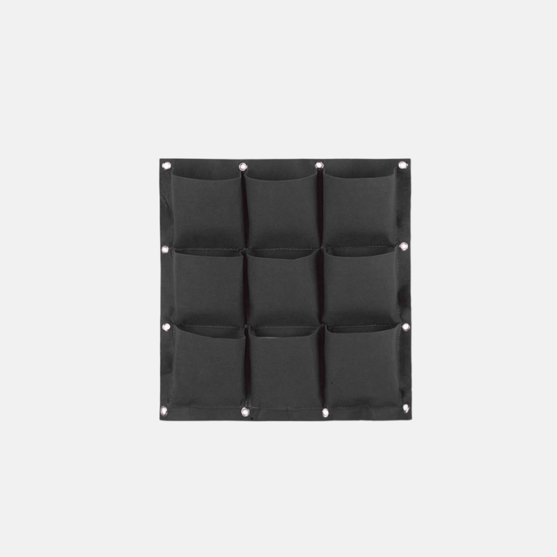 planteur-mural-noir-9poches-extérieur-50x50cm