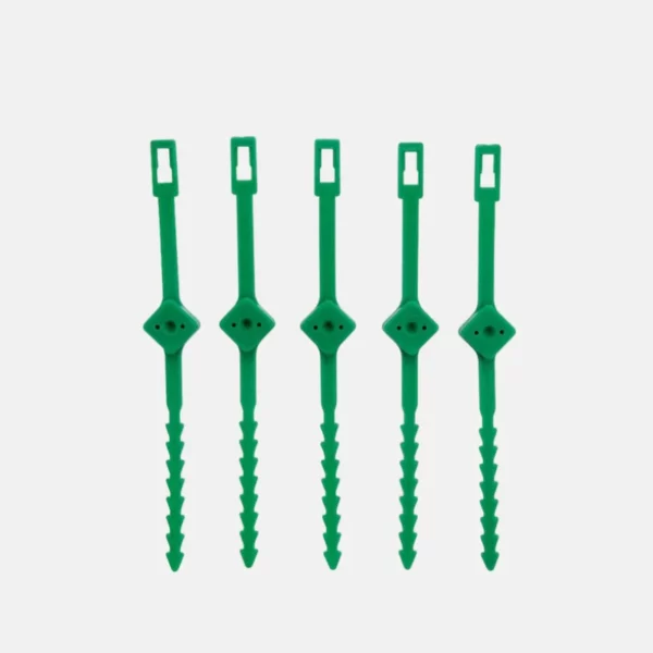 Attache pour plante de couleur vert et de talle 14 cm.