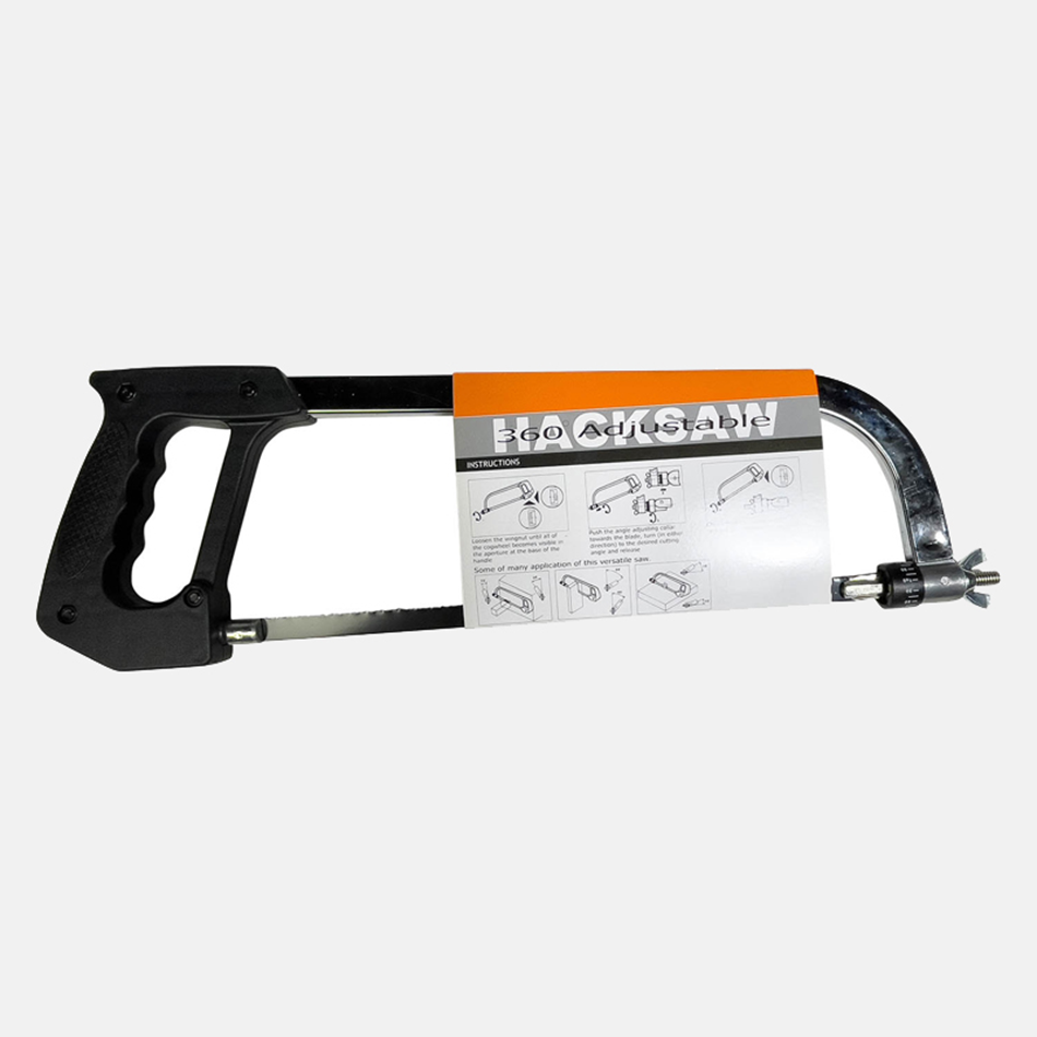 QU01263-scie-a-metaux-30cm-360° Scie à métaux de 30 cm avec un cadre orientale de 360°.