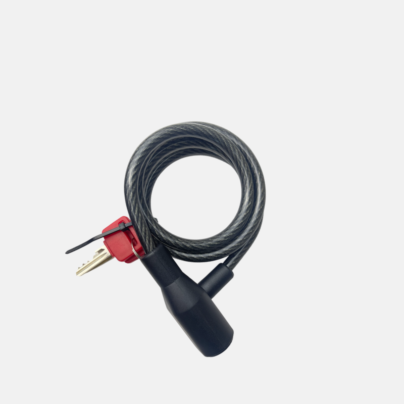 VE00401-antivol-cable-8mmx91cm Antivol pour 2 roues sous la forme d'un câble résistant de 8mmx91 cm.