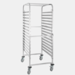 Chariot inox pour plats gastro , 15 étages.
