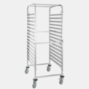 Chariot inox pour plats gastro , 15 étages.