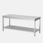 Table en acier inoxydable pour professionnel de taille 180x70x85 cm.