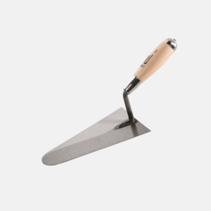 Truelle de maçonnerie avec lame ronde de 20 cm.