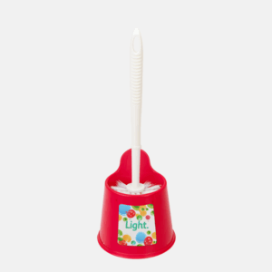 Brosse pour W-C avec son porte brosse en plastique.
