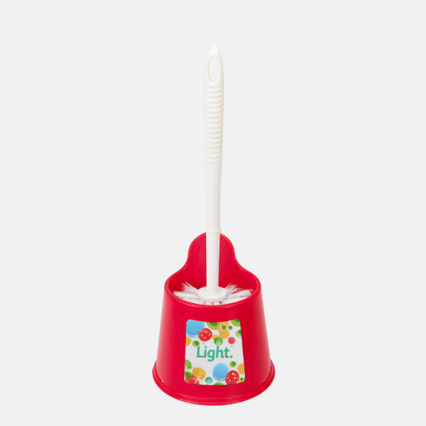 Brosse pour W-C avec son porte brosse en plastique.