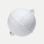 Bouée pour la pêche de 27 cm de diamètre et de couleur blanche.