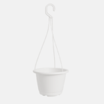 Pot suspendu blanc de 2 litres.