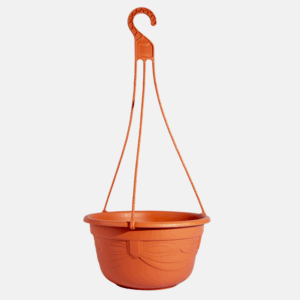 Pot suspendu marron de 3.2 litres.
