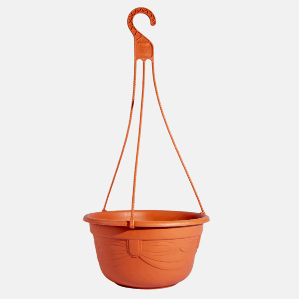 Pot suspendu marron de 3.2 litres.