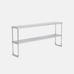 Etagère 2 étages pour table en inox de 122 cm de long.