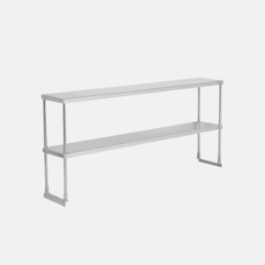 Etagère 2 étages pour table en inox de 122 cm de long.