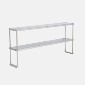 Etagère 2 étages pour table inox de 152 cm de long.