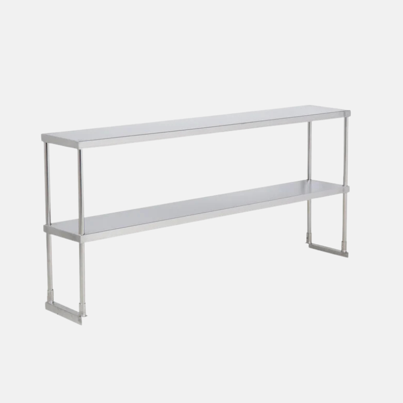 Etagère 2 étages pour table inox de 152 cm de long.