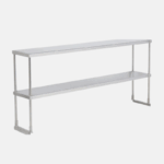 Etagère 2 étages pour table en inox de 183 cm de long.