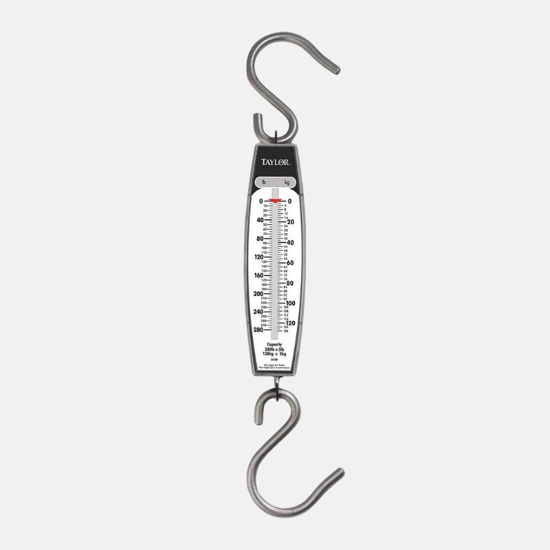 QU01999-balance-suspendue-taylor-280LB Balance suspendue de la marque TAYLOR avec capacité max de 128 kg.