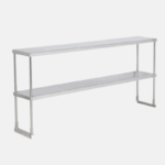 Etagère 2 étages pour table en inox 213 cm de long.