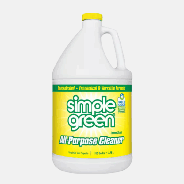 Produit nettoyant de la marque SIMPLE GREEN. Galon parfum citron de 3.78L.