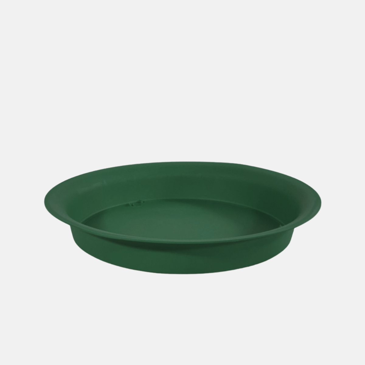 Dessous de pot rond vert de 30 cm de diamètre et 4.4 cm de haut.
