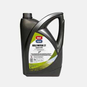 Huile moteur 2T pour machine de jardin 5 litres.
