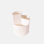 Porte crayon en plastique avec 3 compartiments, rotatif.
