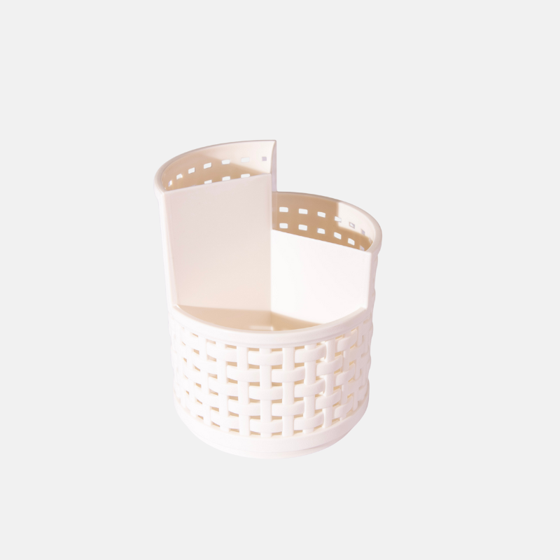 Porte crayon en plastique avec 3 compartiments, rotatif.