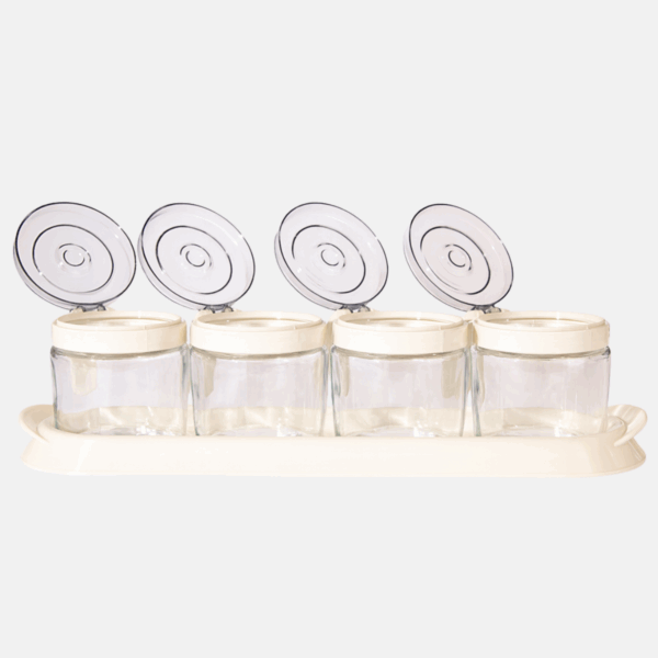 SET DE 4 POTS A EPICES EN VERRE – Image 3