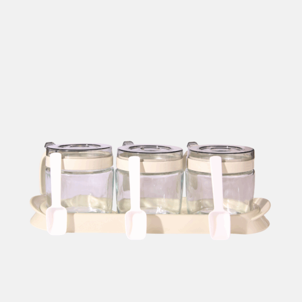 SET DE 3 POTS A EPICE EN VERRE – Image 4