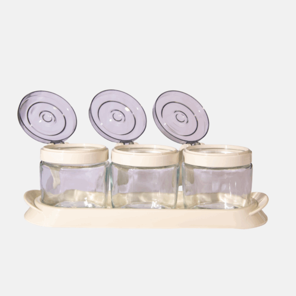 SET DE 3 POTS A EPICE EN VERRE – Image 3