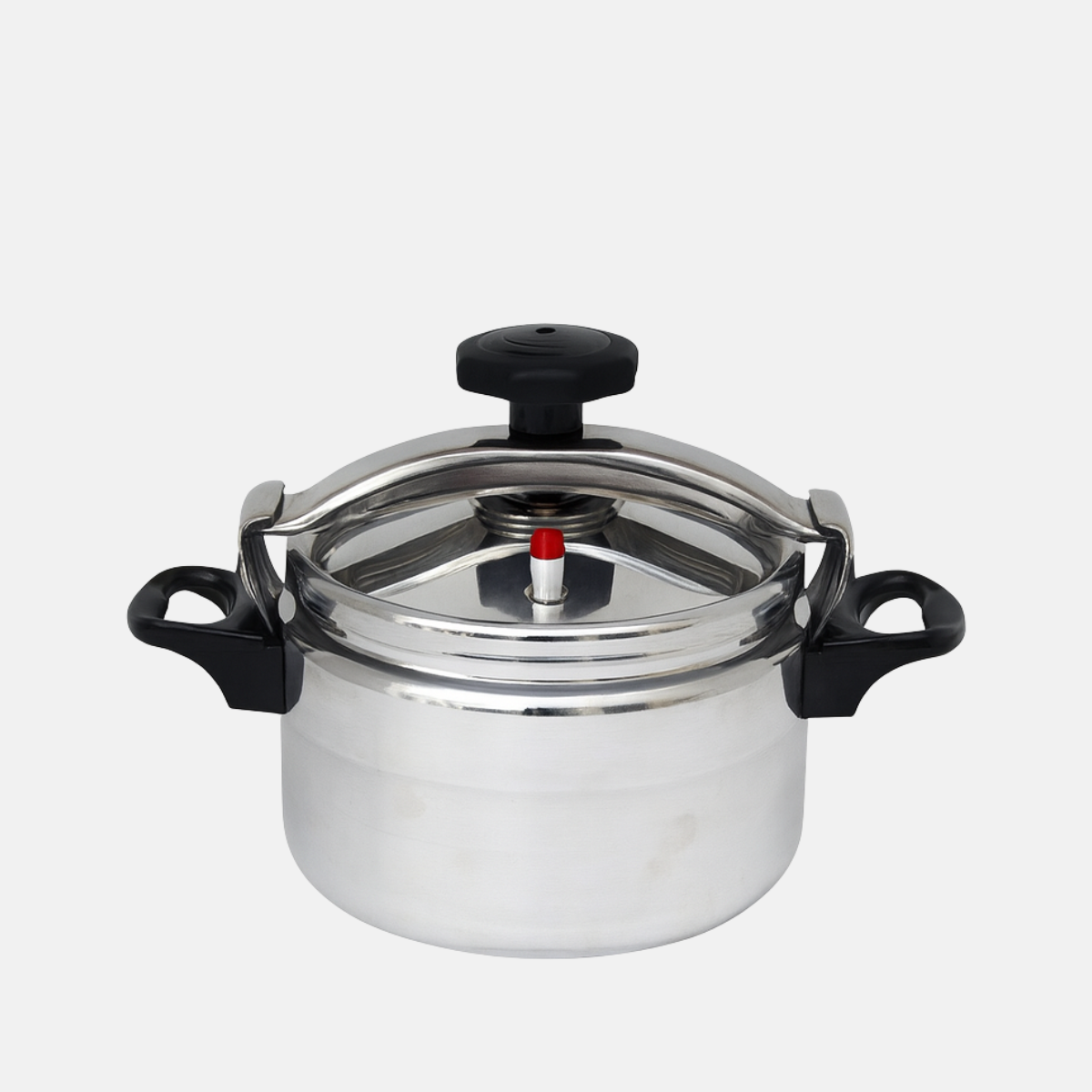 Cocotte minute de 22 cm de diamètre et de 5L de capacité.
