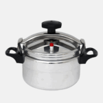 Cocotte minute en alu de 24 cm de diamètre et de 7L de capacité.