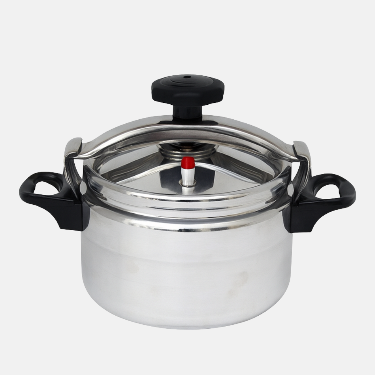 Cocotte minute en alu de 24 cm de diamètre et de 7L de capacité.