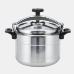 Cocotte minute en alu de 26 cm de diamètre et 9L de capacité.