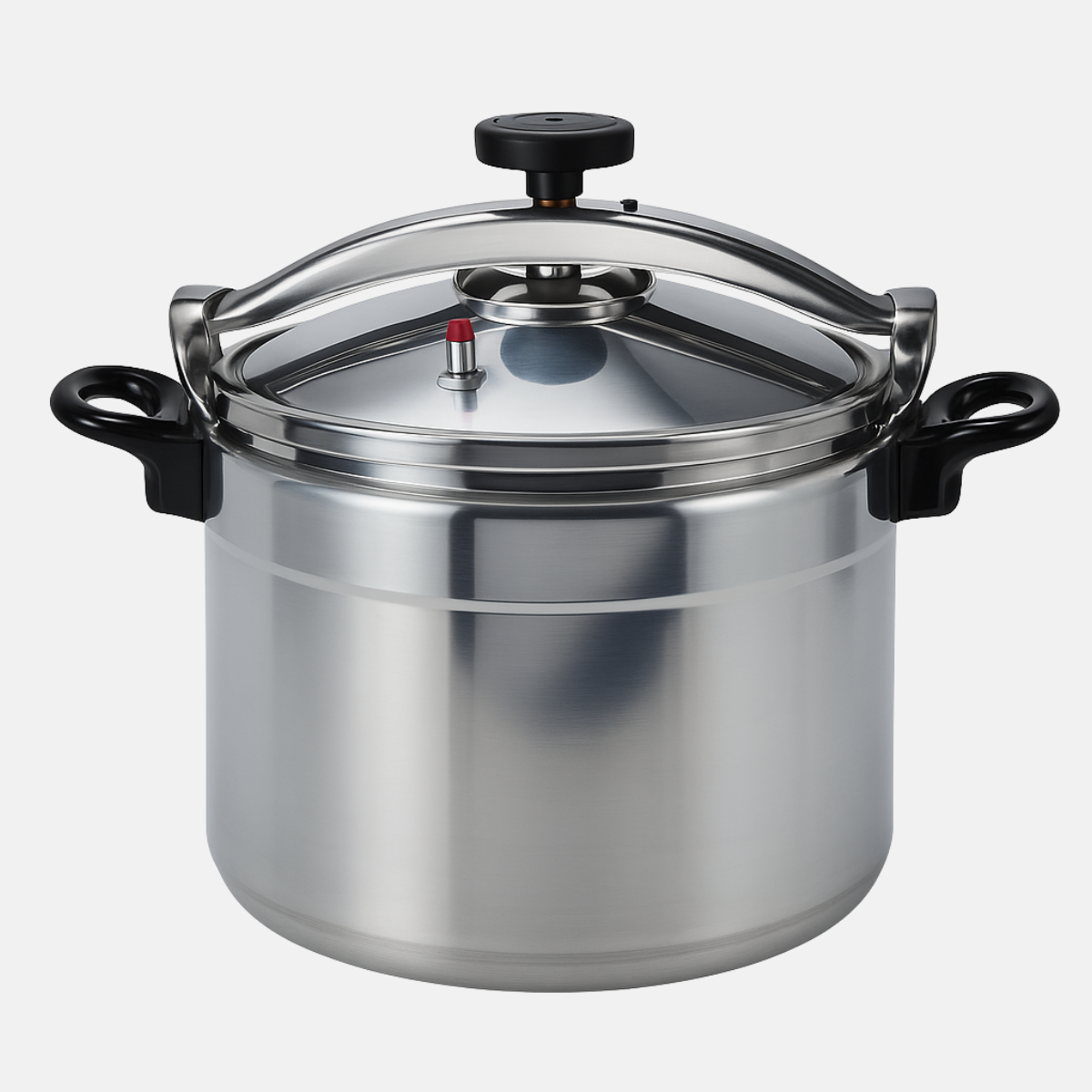Cocotte minute en alu de 34 cm de diamètre et 22L de capacité.