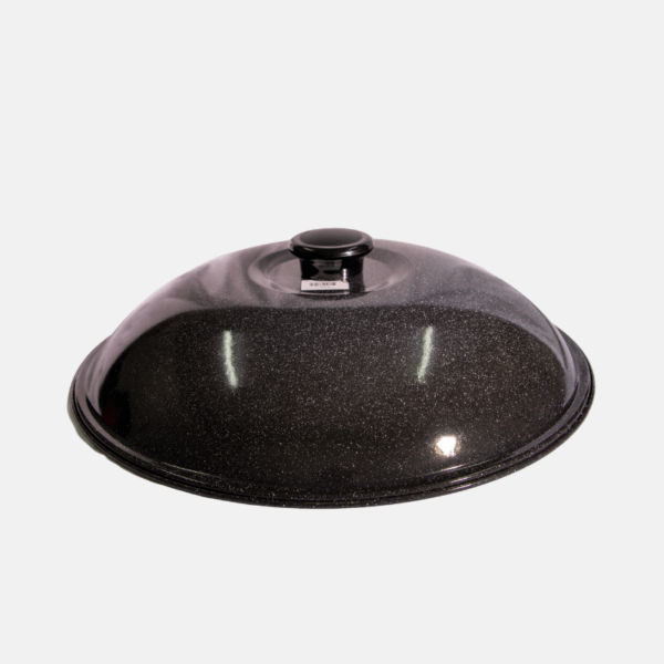Couvercle à wok noir de 40.3 cm de diamètre.