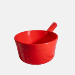 Ecope de 2.5 L rouge en plastique.