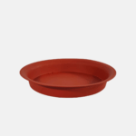 Dessous de pot rond rouge de 24 x 3.6cm.
