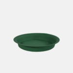 Dessous de pot rond vert de 21 cm de diamètre pour 3.2 cm de haut.