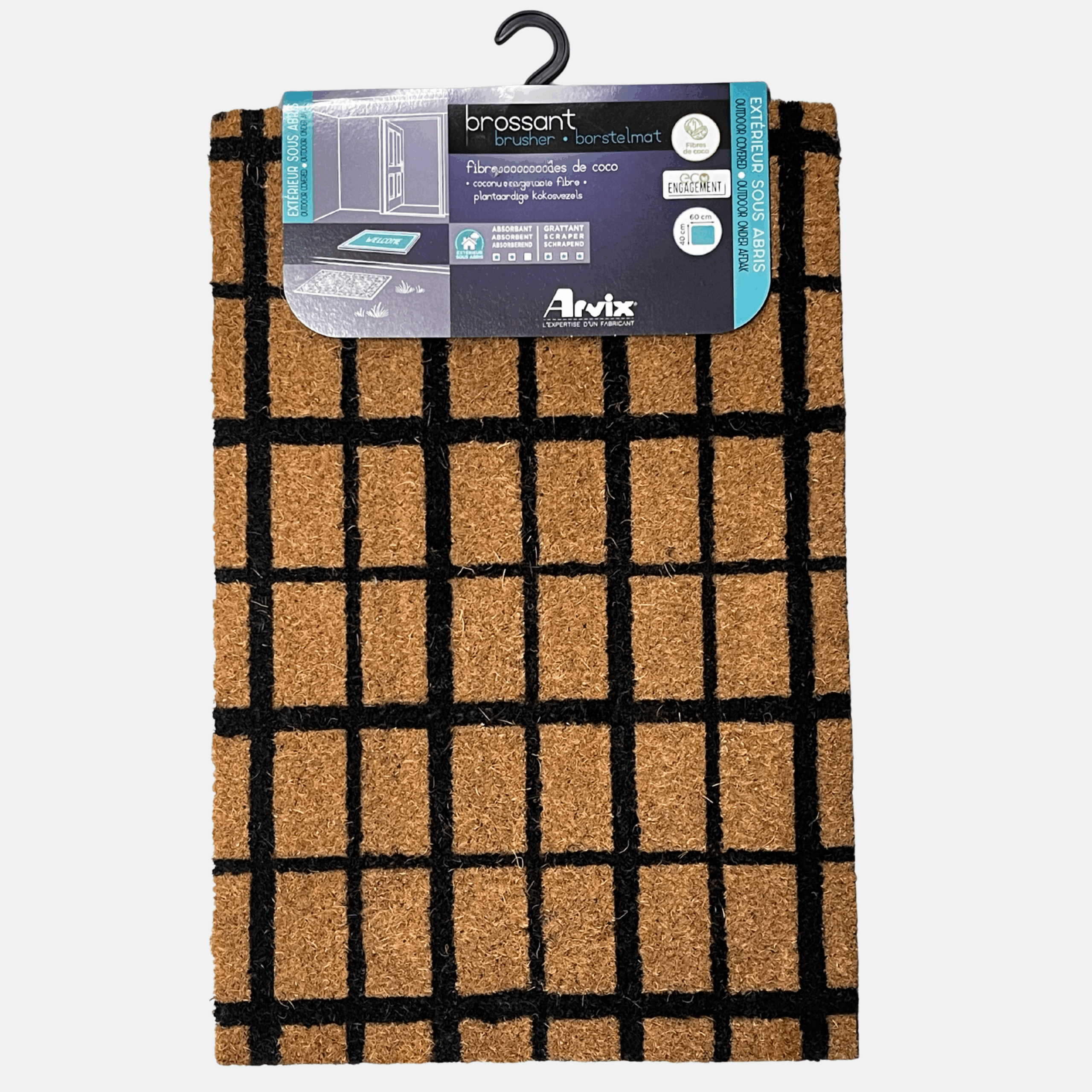 tapis coco imprimé, tapis d’entrée coco, paillasson coco 40x60