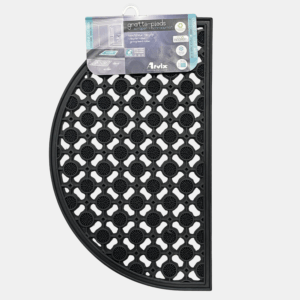 tapis gratte-pieds demi-lune, tapis entrée extérieur, tapis caoutchouc recyclé