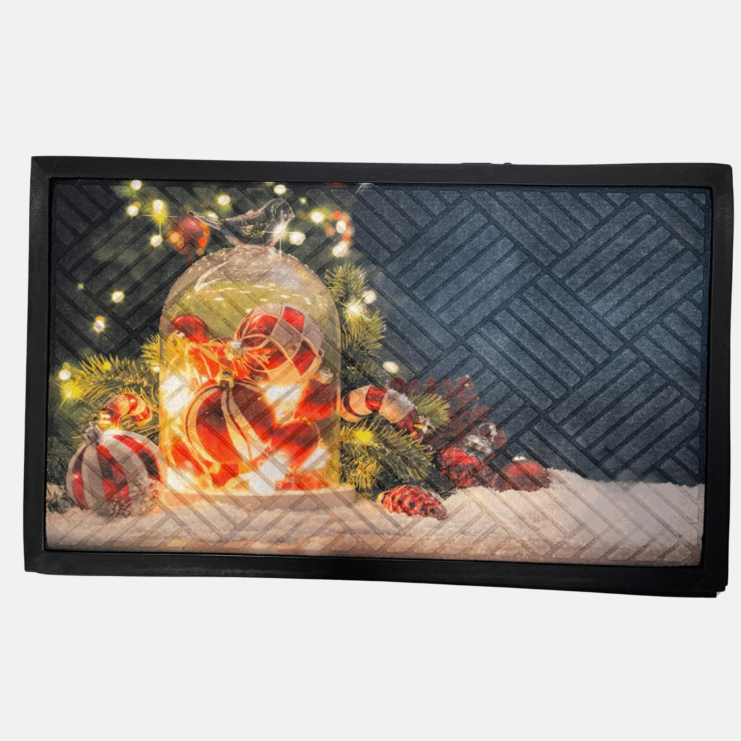tapis de porte noël, tapis entrée noël, tapis décoratif noël