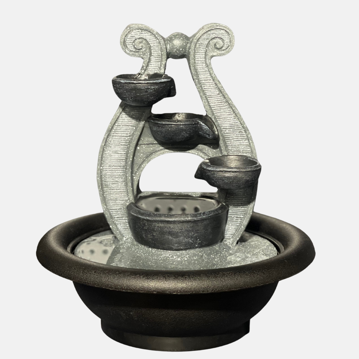 fontaine à eau décorative, fontaine intérieure LED, fontaine zen