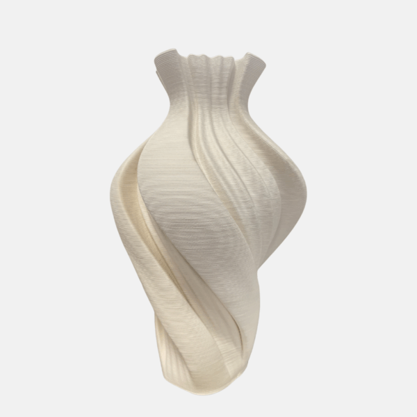 vase décoratif blanc, torsadé moderne, blanc