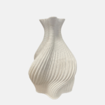 vase déco, vase blanc, vase ondulé, vase moderne, vase résine, vase design, décoration maison, vase centre de table, vase pour fleurs séchées