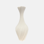 vase décoratif blanc, vase moderne design, vase 14.5×35.5, vase ondulé résine, décoration intérieure moderne.