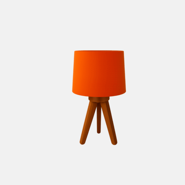 lampe bois orange