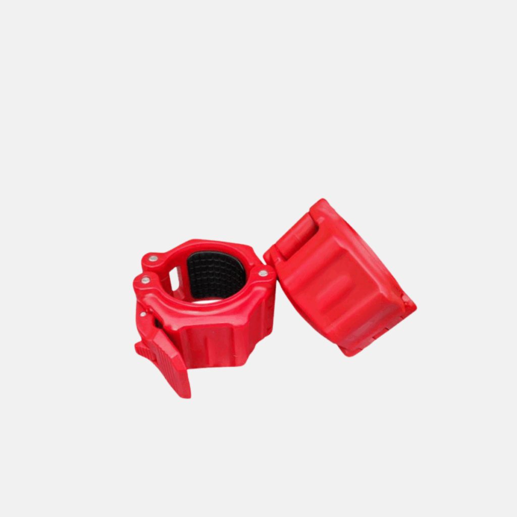 Lot De 8 écrous Hexagonaux Rouges Pour Haltères – Spinlock 25 Mm, Antidérapants