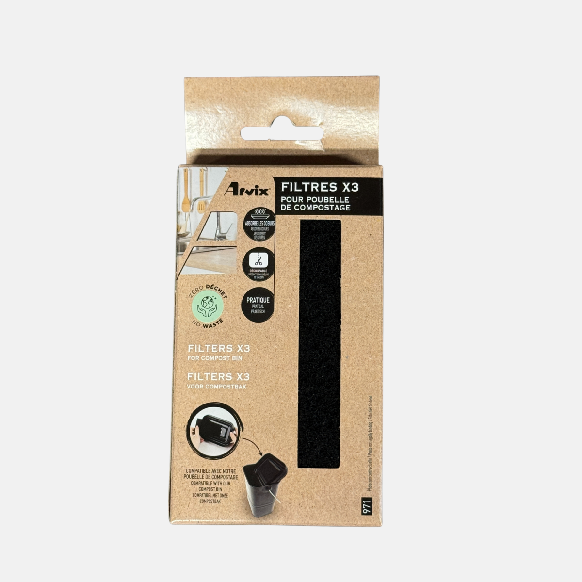 CU02129 FILTRE A CHARBIN POUBELLE COMPOSTAGE filtre compostage