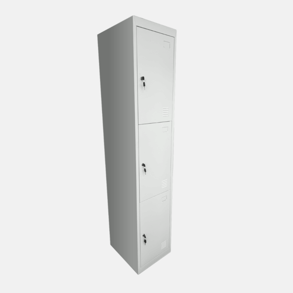 CASIER VESTIAIRE METALLIQUE 3 PORTES – Image 1