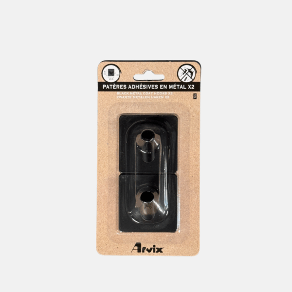 , crochet adhésif noir